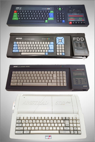 From top to bottom... CPC464, CPC664, CPC6128, and CPC6128+