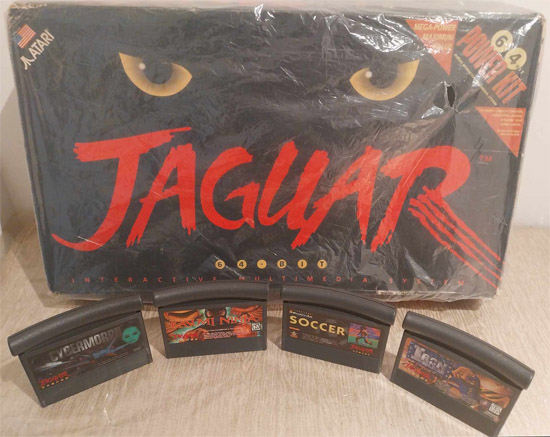 Atari Jaguar boxed and some games from collection...