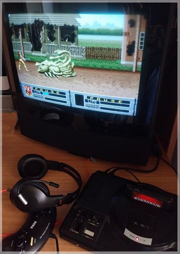 The French MegaDrive with the RVB adapter from our collection...